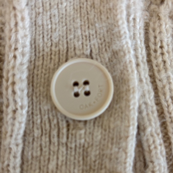 OAK + FORT Cream Knit Button-Up Cardigan - Picture 3 of 8